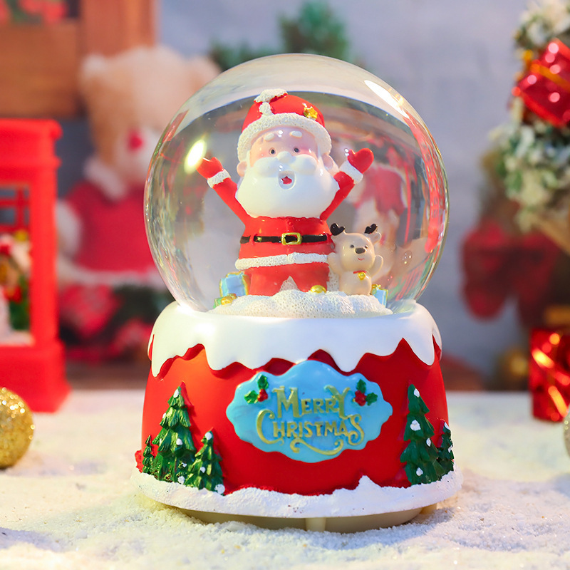 Nuevos regalos de Navidad luminosos bolas de cristal de nieve de agua decoraciones de Navidad al por mayor transfronterizas regalos para niños
