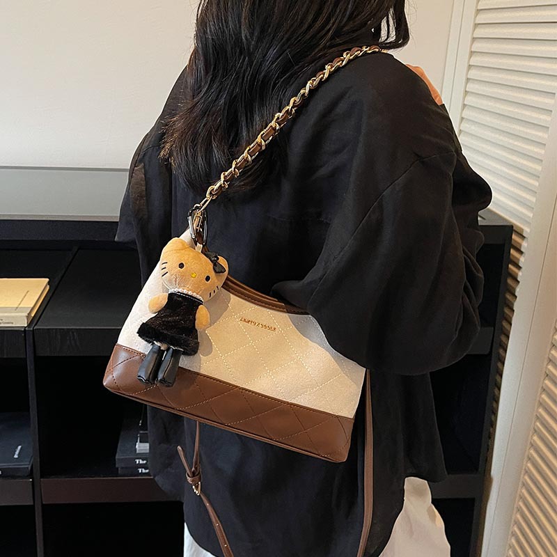 Amy Rabbit Women's Bag 2026 New Simple Handbag Shoulder Underarm Bag Versatile Small Chanel Style Quilted Chain Crossbody Bag