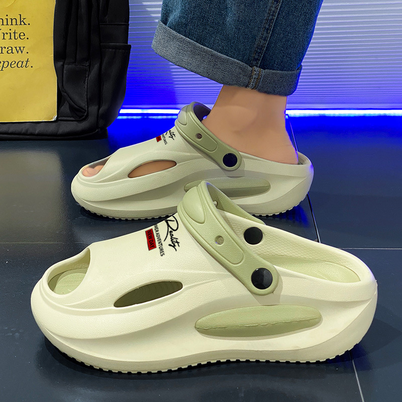 Pareja sandalias verano nuevo estilo un zapato dos zapatos de conducción casuales antideslizantes exteriores sandalias y zapatillas EVA para hombres y mujeres