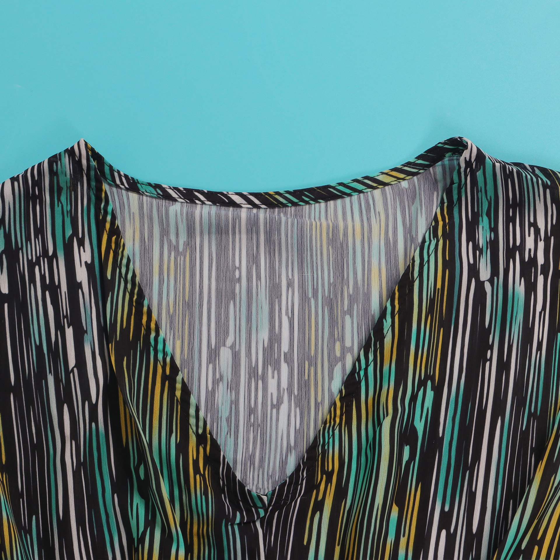 Women Popular Printed Contrast Color V-neck Wide Leg Two Piece Set