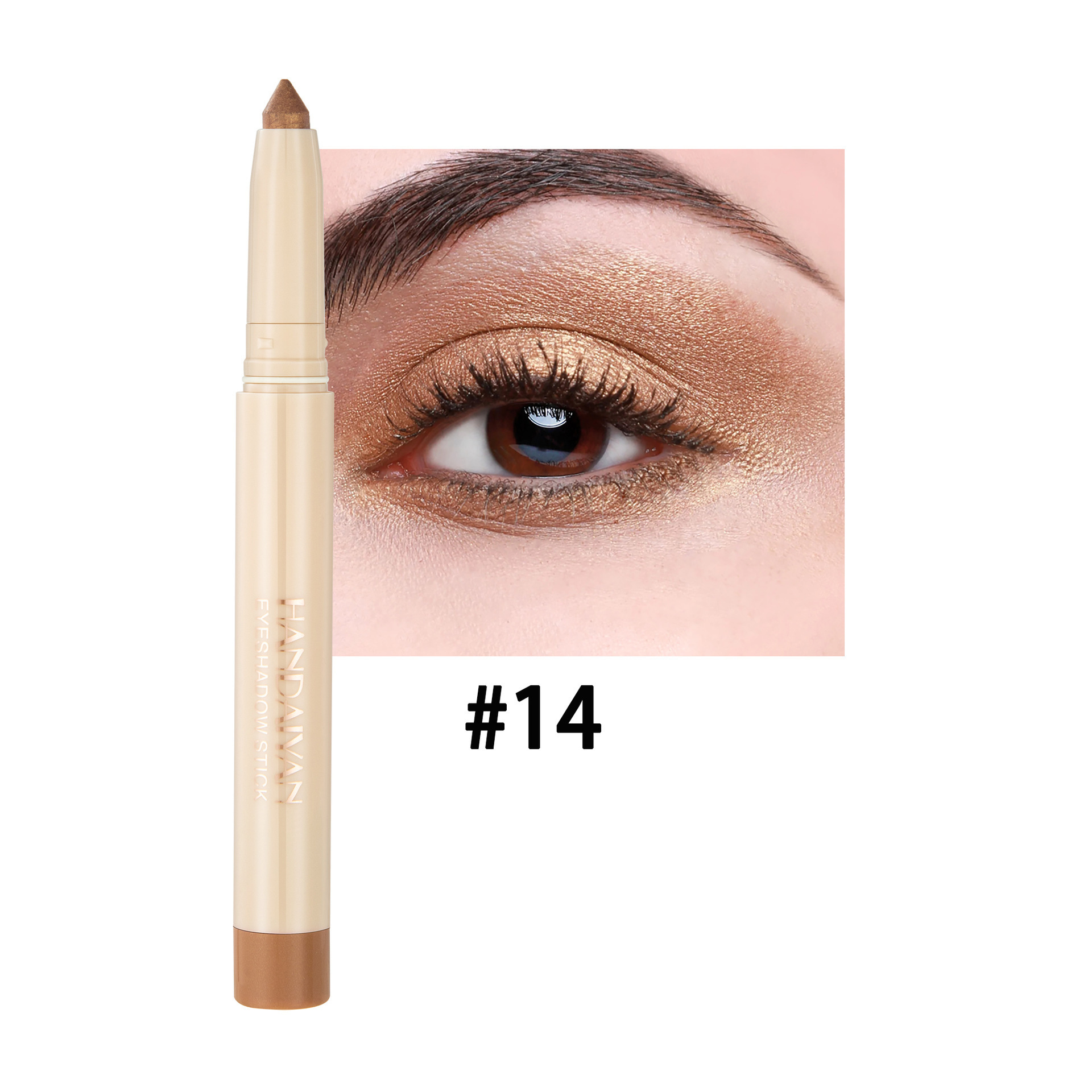 Handaiyan venta transfronteriza caliente, Han Qiang, club nocturno de maquillaje, lápiz de sombra de ojos de seda de seda de doble propósito, barra de lápiz de delineador de ojos cortable image 19