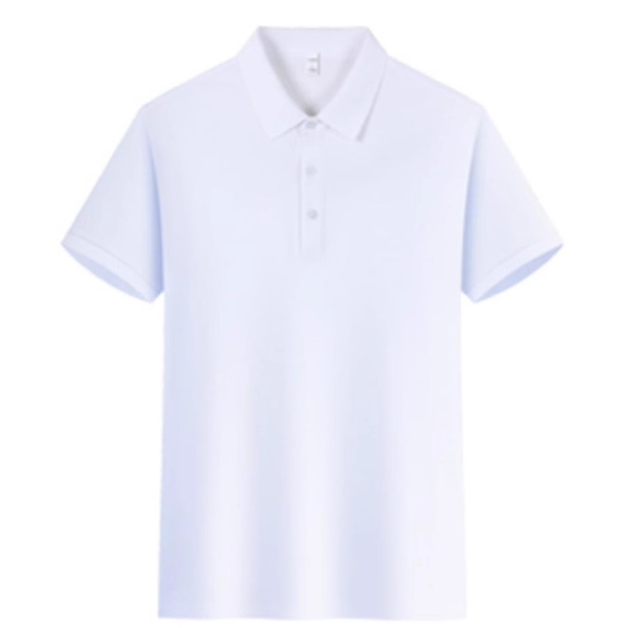 Camiseta Polo de Manga Corta con Tecnología Antibacterial de Seda Helada para Verano 2026, Color Sólido, Venta al Por Mayor