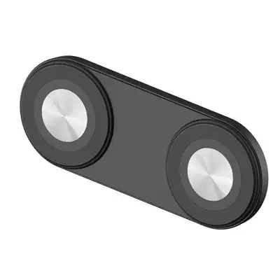 Holder Car Holder, Car phone holder - high-end-dual-lens-magnetic-charging-head-silver-cd-texture