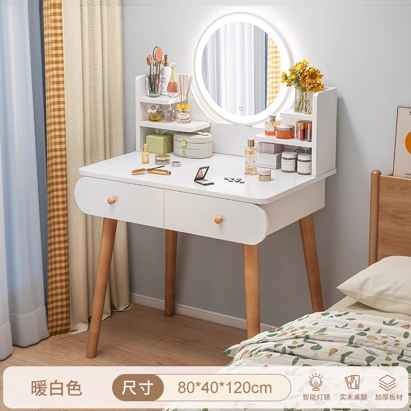 Internet celebridad tocador dormitorio nórdico pequeño apartamento gabinete de almacenamiento integrado moderno simple tocador simple mesa de maquillaje image 9