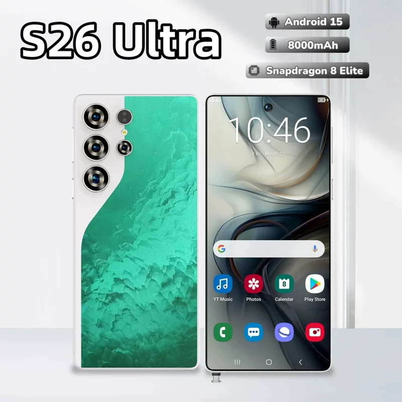 (Cross-border trading), S26, smartphone, 7.3 inch, Android, support function for all network communication standards, 4G