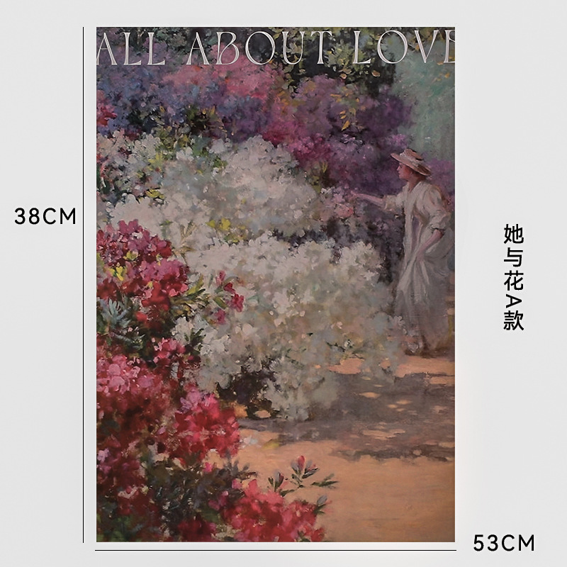 그녀와 꽃 10장 (38*53cm); 기타