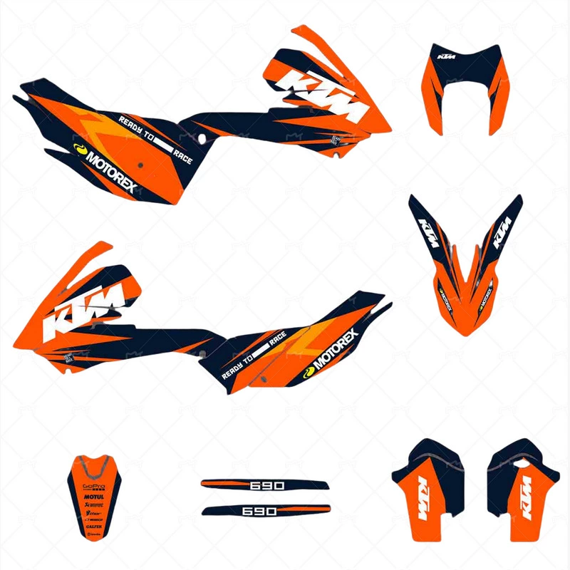 Наклейки для внедорожного мотоцикла, подходящие для KTM 08-11 ENDURO 690, decals-фильм RK