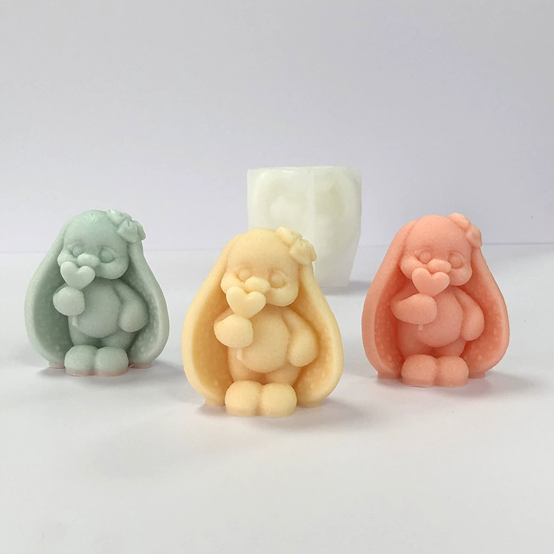 Cartoon rabbit, aromatherapy, candle, silicone mold, DIY