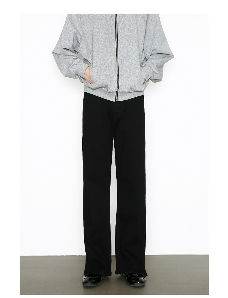 Men's Clothing Black Stretch Slim Fit Jeans For Men Loose Fit Versatile Basic Style Slimming Long Pants American High Street Denim_mkmklike.com