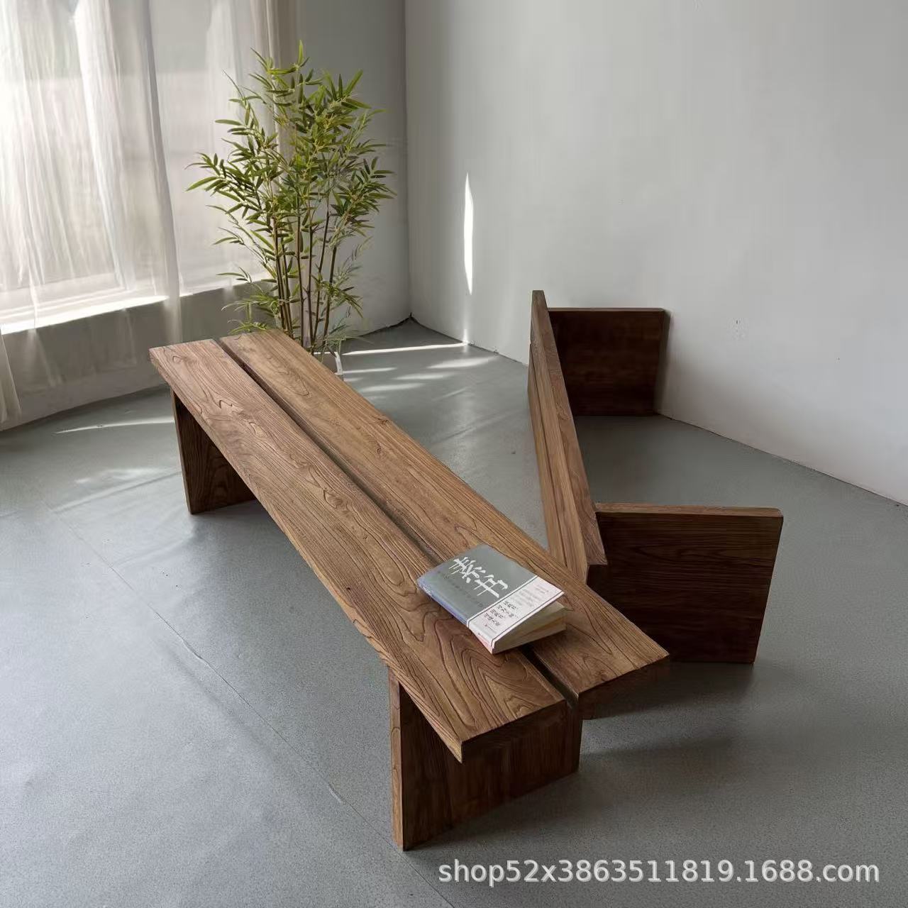 老榆木中式长条凳实木餐桌椅子家用床尾凳换鞋凳餐厅饭店餐凳