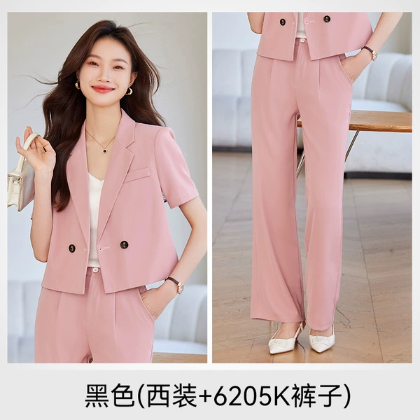 Fuchsia classic suit jacket, trousers