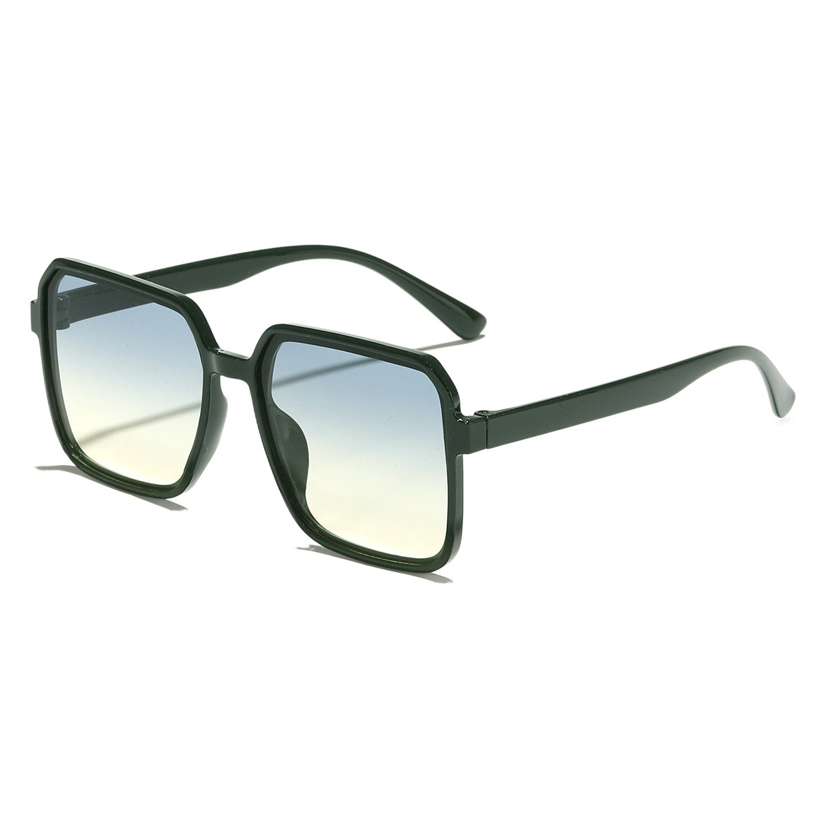 Marco negro retro Marrón marco grande gafas de sol cuadradas de belleza simple artefacto hombres y mujeres de las mismas gafas de sol a prueba de rayos UV