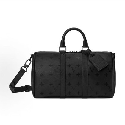 Bolso de hombre Keepall 25 - 35 - 45 bolso de viaje moda bolsa de cintura casual en relieve combinación de serie negra