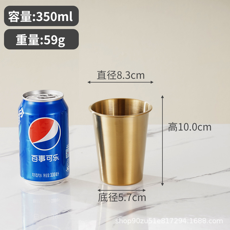 304ステンレスビールマグのコーヒーカップの洗面所のジュースの冷たい飲み物のカップのレストランの家庭用バーの単層のコップ|undefined