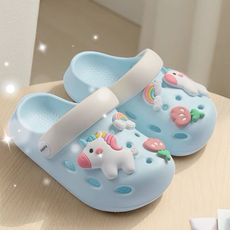 Rainbow Unicorn Children's Clogs Cute Baby Non-Slip Soft Sole Cartoon Boys and Girls Indoor Closed-Toe Shoes Rainbow Unicorn Children's Clogs Cute Baby Non-Slip Soft Sole Cartoon Boys and Girls Indoor Closed-Toe Shoes