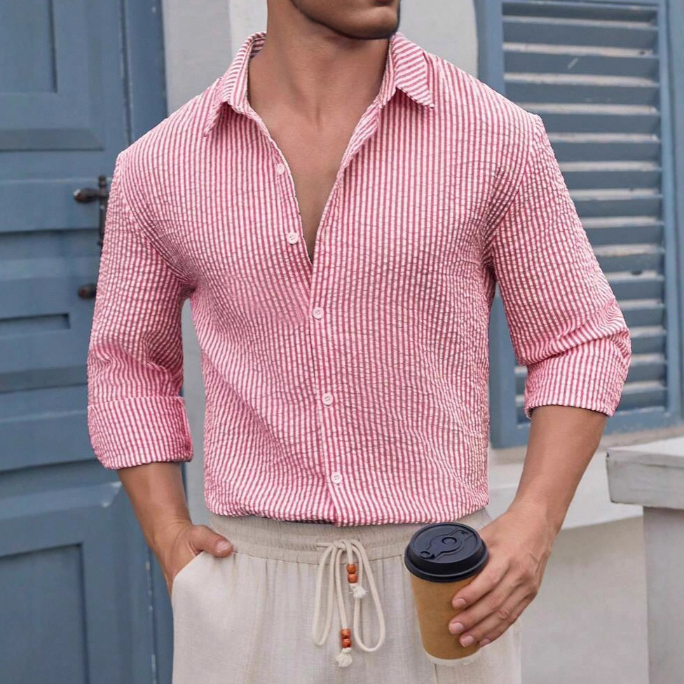 Camisas transfronterizas masculinas de otoño y invierno, camisas de algodón transpirables, camisas a cuadros de manga larga, camisas casuales para hombres, camisas de abrigo