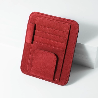 Car Glasses Clip/Bill Clip Holder Bill Document Holder Multi-Functional - 2916-wine-red