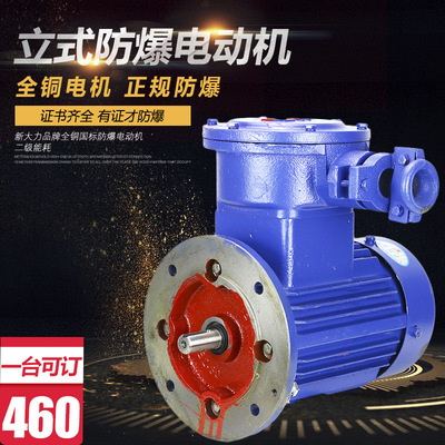 新大力立式防爆电动机YBX3隔爆三相380V铜芯马达矿用煤安证B5|ru