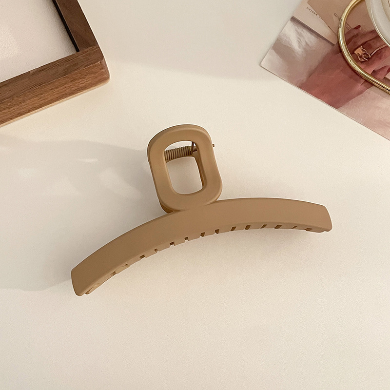 Accesorios para el cabello de pinza de tiburón de acrílico grande de Corea, clip de agarre para el cabello de disco simple, tocado de horquilla de cabeza femenina al por mayor