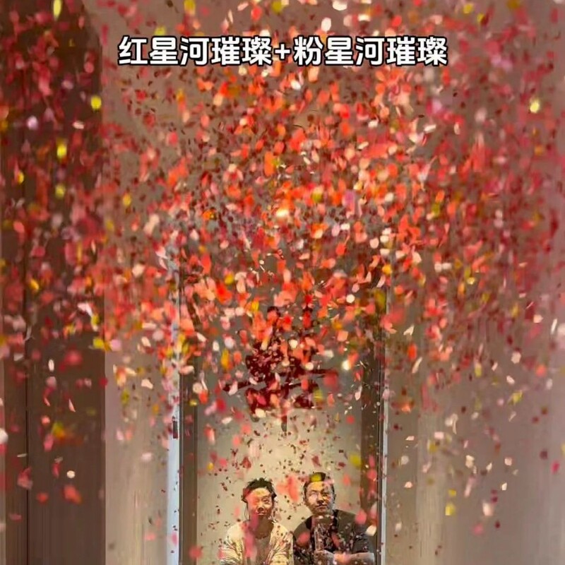 跨境满天星礼花筒星河璀璨婚庆生日派对聚会彩圆点花瓣结婚喷花筒|undefined
