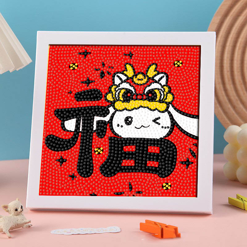 Diamante infantil DIY hecha a mano con material de marco paquete de dibujos animados Sanliou pegatinas de diamante regalo al por mayor pinturas de mampostería