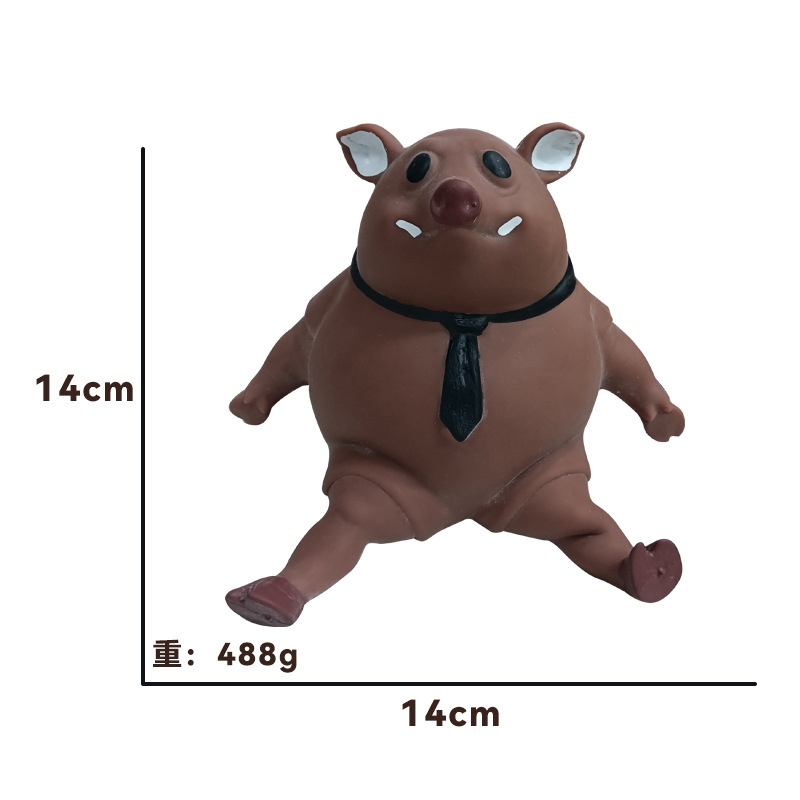 Juguete de descompresión de cerdo de piel rosa original