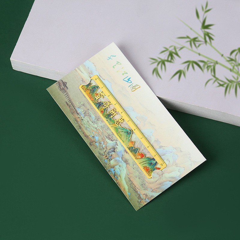 Panda creativo lindos marcadores de metales marcadores huecos de bronce estilo chino Wenchuang marcas de lectura carpeta al por mayor