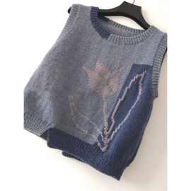 设计感小众手工钩花好看法式别致百搭针织衫马甲背心上衣