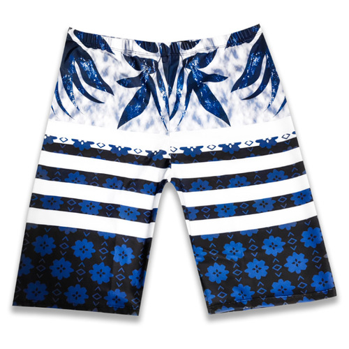 Men's Flat-Front Extended Length Hot Spring Pants Professional Beach Medium-Sized Five-Finger Swimsuits for Guys