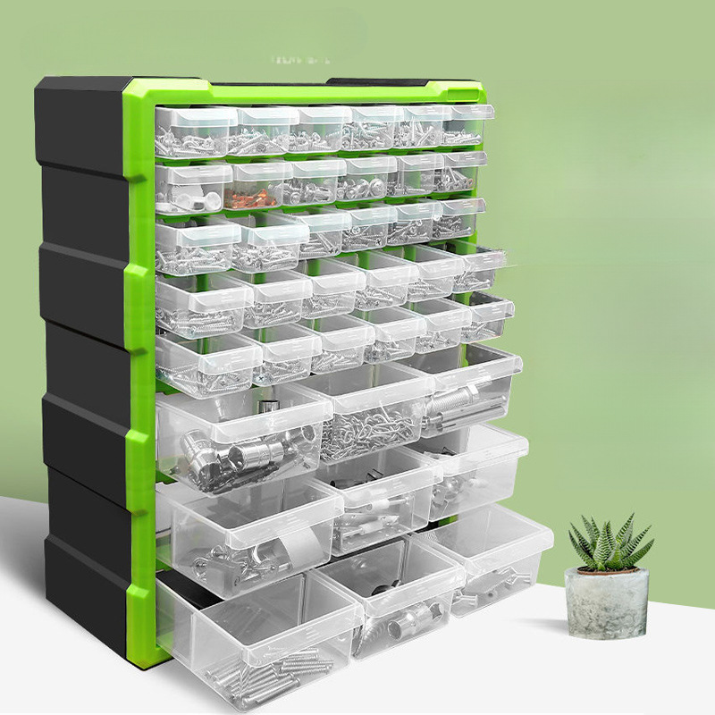 批发零件盒子乐收纳盒高长方形塑料工具盒配件分格多格箱样品螺丝