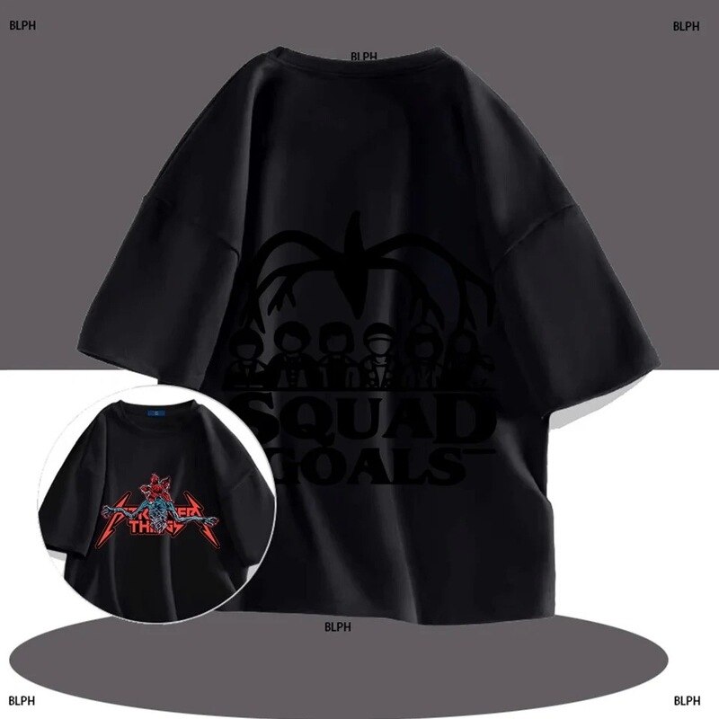 Cross-Border Fashion Stranger Things Adult and Children Matching Family T-Shirts Perfect Parent-Child Outfits Dropshipping