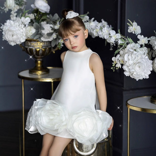 European and American New Girls' Dresses, Birthday Party Evening Dresses, Wedding Flower Girl Dresses, Catwalk Performance Kidsren's Dresses