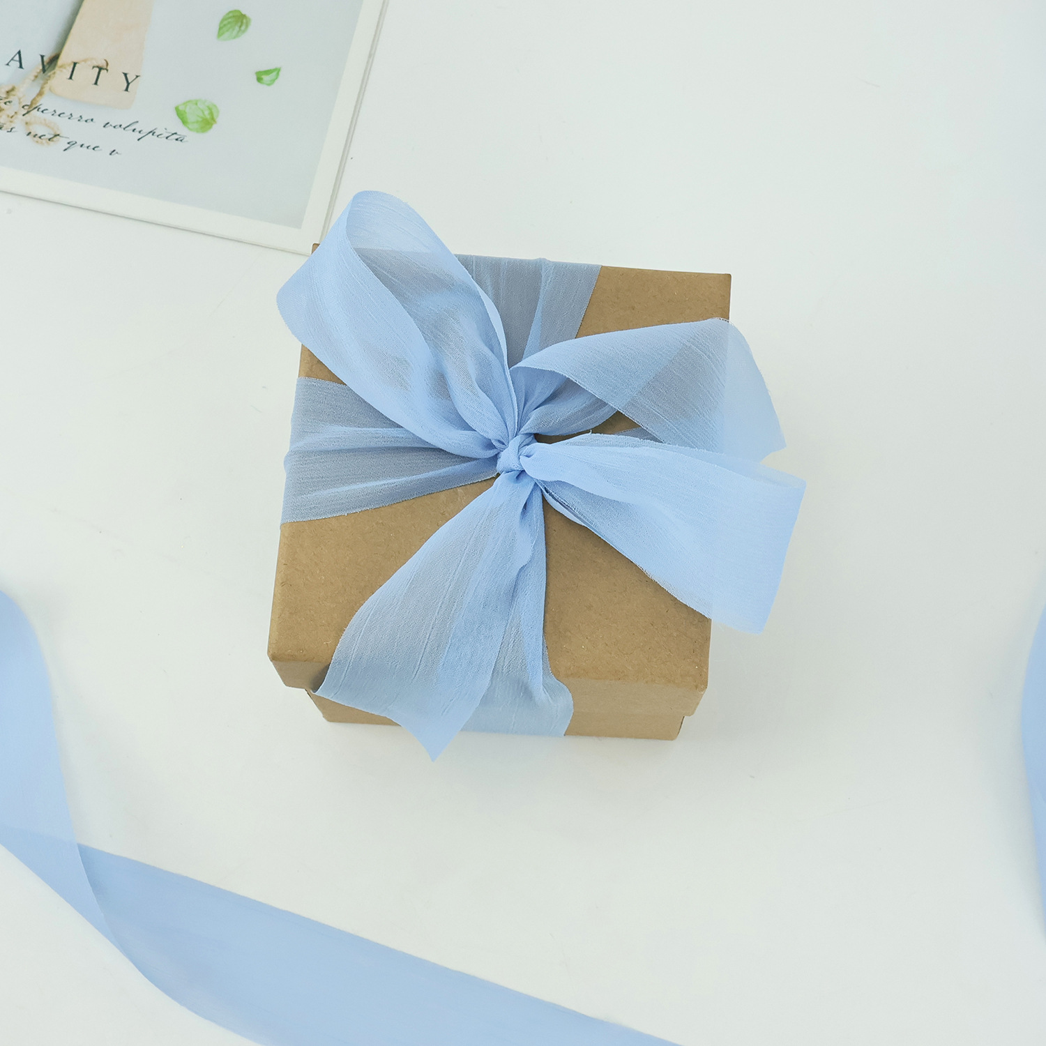 En stock suministro cifrado cinta de nieve cinta de gasa ramo de boda cinta de regalo caja de embalaje cinta DIY hecho a mano