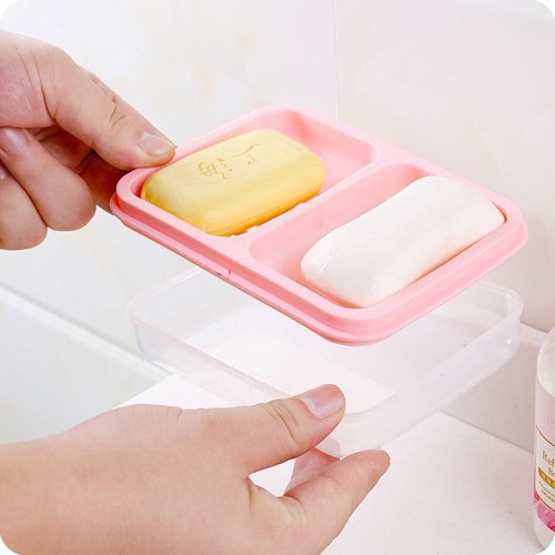 Soap box bathroom soap storage rack punch-free wall-mounted drain travel multi-layer laundry soap storage box