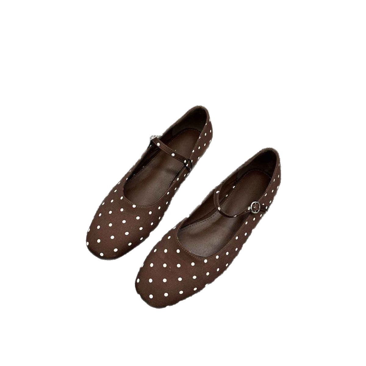 Exportación de Europa y Estados Unidos de la moda transfronteriza punto de onda superficial zapatos de mujer de viaje universal una hebilla plana zapatos Mary Jane