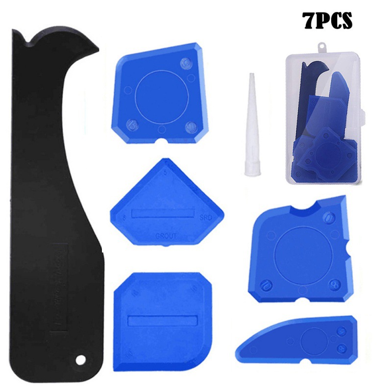 8件套盒装密封胶工具硅胶填缝套件塑料刮板密封剂去除工具