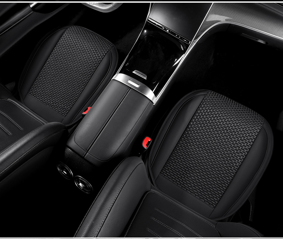 Factory Direct Sales Breathable Leather and Ice Silk Combination Three-Dimensional Comfortable Soft Universal Car Seat Cover for All Seasons, Durable and Stain-Resistant