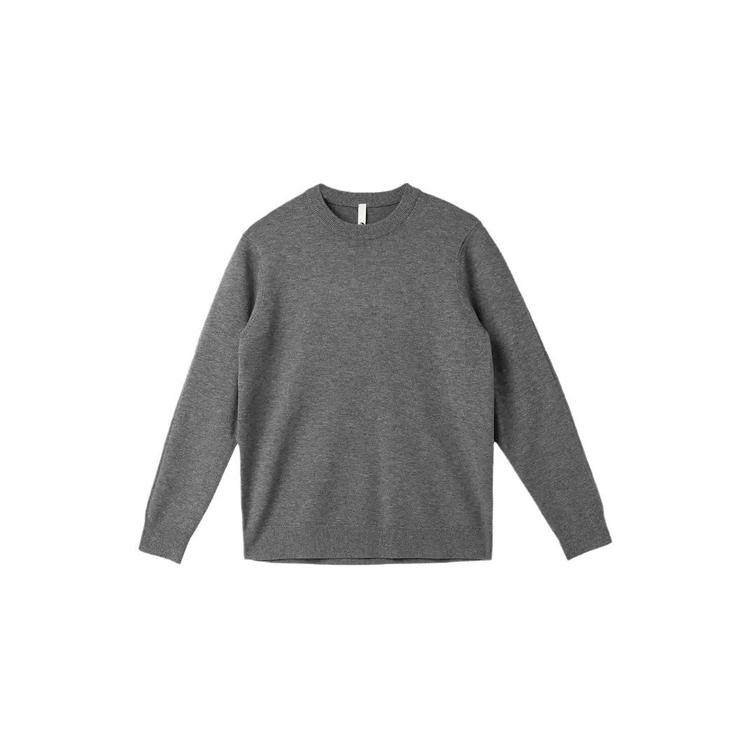 Suéter de hombre otoño y invierno nuevo cuello redondo caliente delgado casual hombre camiseta de fondo de color sólido de moda de hombre