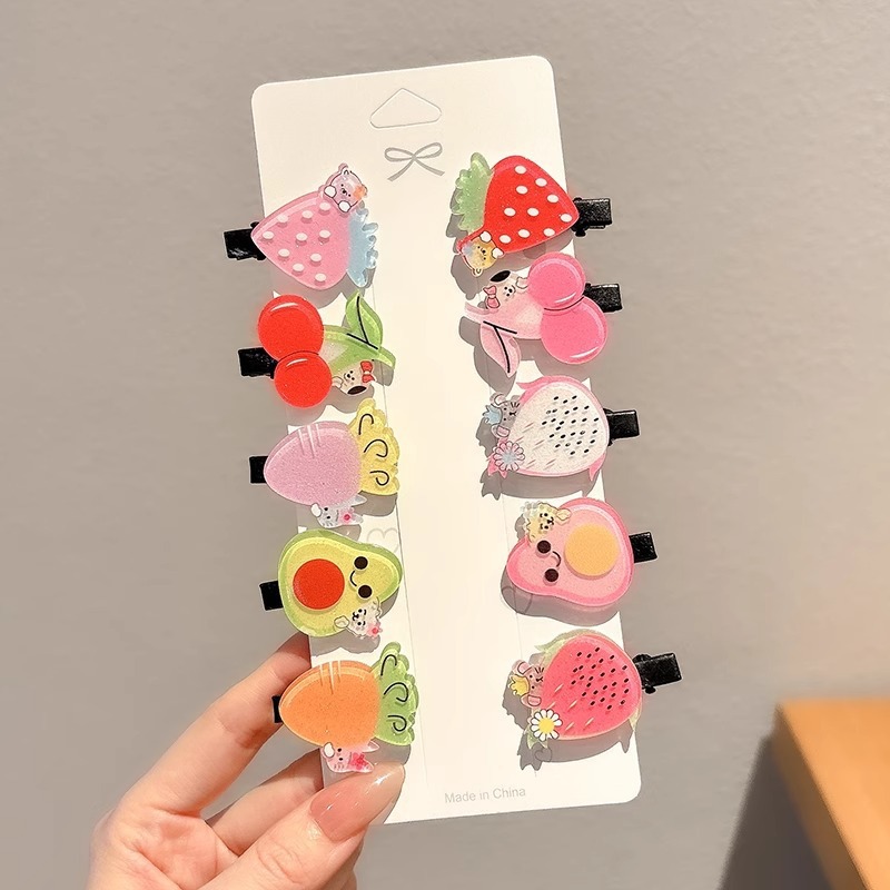 Clip de cabello de dibujos animados para bebés, cabello de bebés poco no lesiones, clip de cabello fetal, clip de tela para niñas, clip de cabello de sudor roto, adornamiento para el cabello