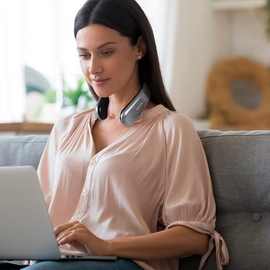 新款颈部加热器4挡温度穿戴式电暖器挂脖加热器充电个人暖风机