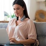 新款颈部加热器4挡温度穿戴式电暖器挂脖加热器充电个人暖风机