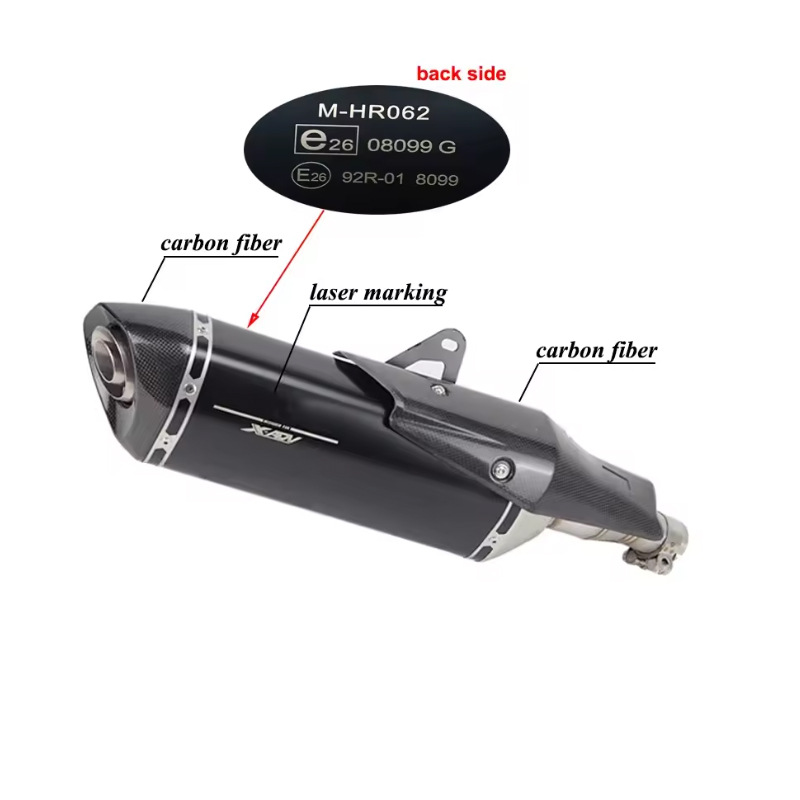 Suitable for Honda Xadv750 Motorcycle Exhaust Pipe Carbon Fiber Stainless Steel, Connects to the Original Exhaust, Non-Destructive Installation