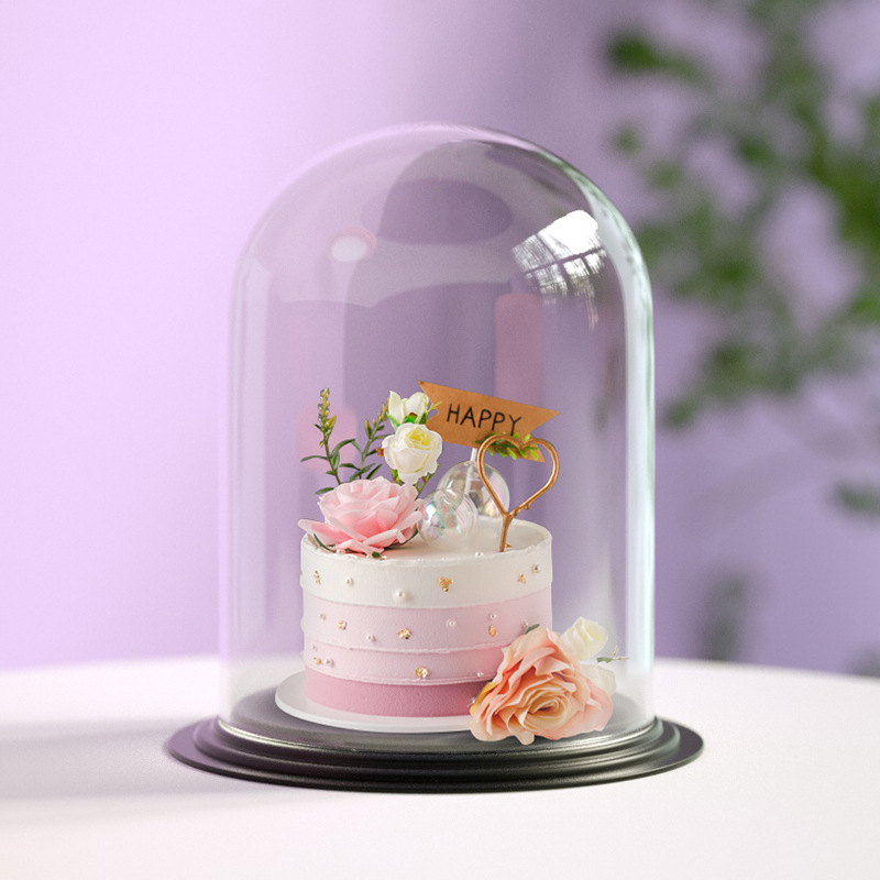 PC透明蛋糕模型展示罩防尘手办工艺品网红星空球甜品橱窗装饰摆件