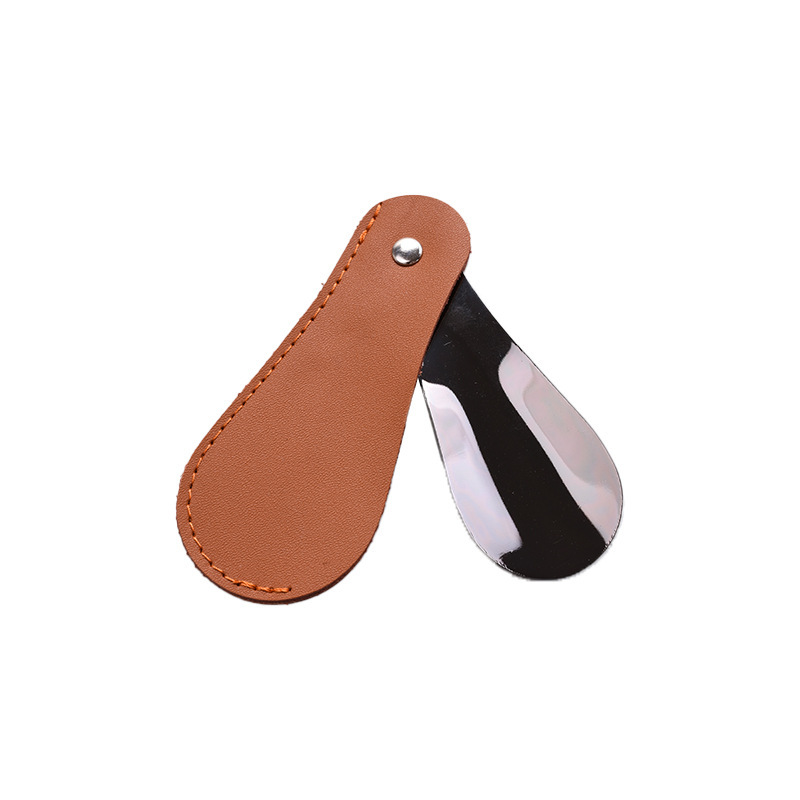 10cm marrón largo + funda de cuero (negro pistola)