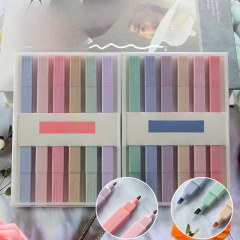 Dual-headed fluorescent highlighters in Morandi color scheme, colorful hand account pens, macaron student emphasis marking pens, markers