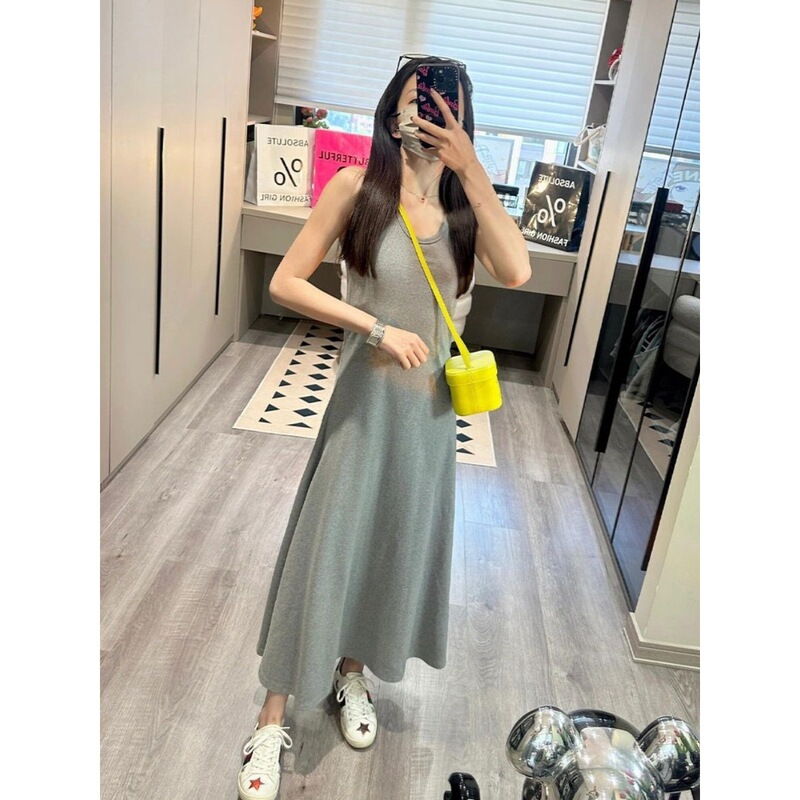 New summer style outfit: a complete set of women's Korean-style shirt, vest, and long dress, loose two-piece set New summer style outfit: a complete set of women's Korean-style shirt, vest, and long dress, loose two-piece set