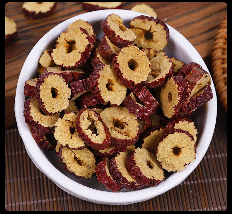 Red Jujube Slices (Ziziphus jujuba) — Dried Seedless Jujube Rings for Tea & Soup, 80g Jar details