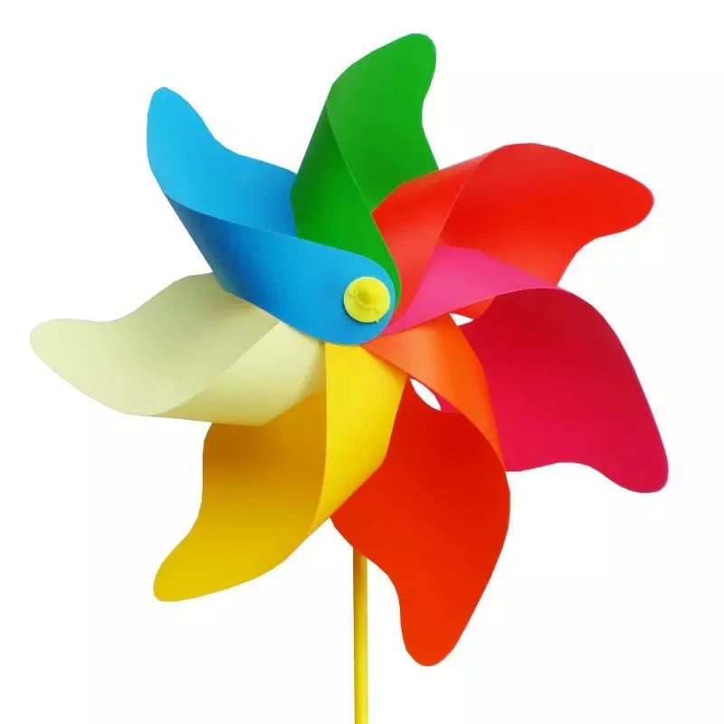 Colorful travel plastic windmill toy for camping