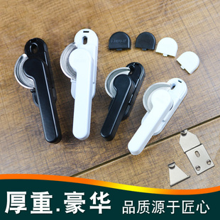 Sliding Door and Window Lock Buckle Aluminum Alloy Plastic Steel Sliding Door Glass Window Luxury Thickened Crescent Lock Hook Buckle Accessories