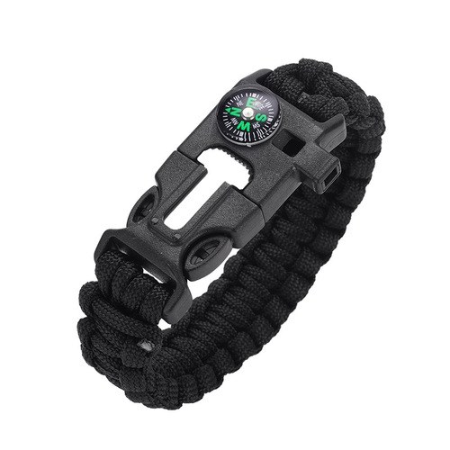 New High Decibel Whistle Bracelet Outdoor Tactical Multifunctional Survival Flintstone Survival Bracelet Wholesale